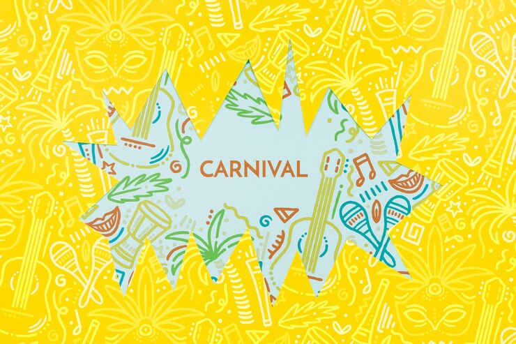 PSD recorte de carnaval brasileiro