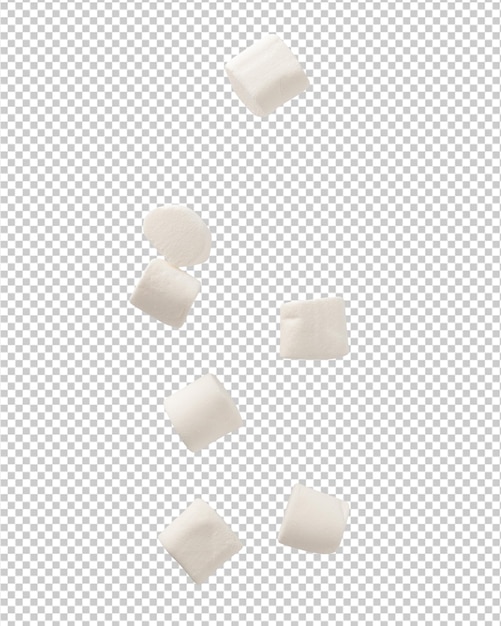 Recorte de queda de marshmallow.