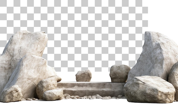 PSD recorte de podio de piedra natural