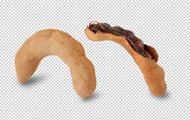 Recorte de tamarindo dulce en toda la profundidad de campo