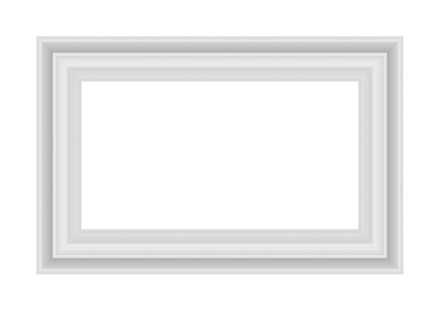 Rectangular 3D photo frame transparent background