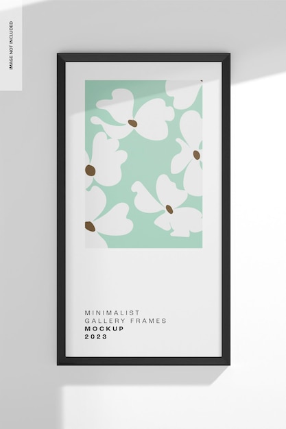 rectangular gallery frame mockup, front view