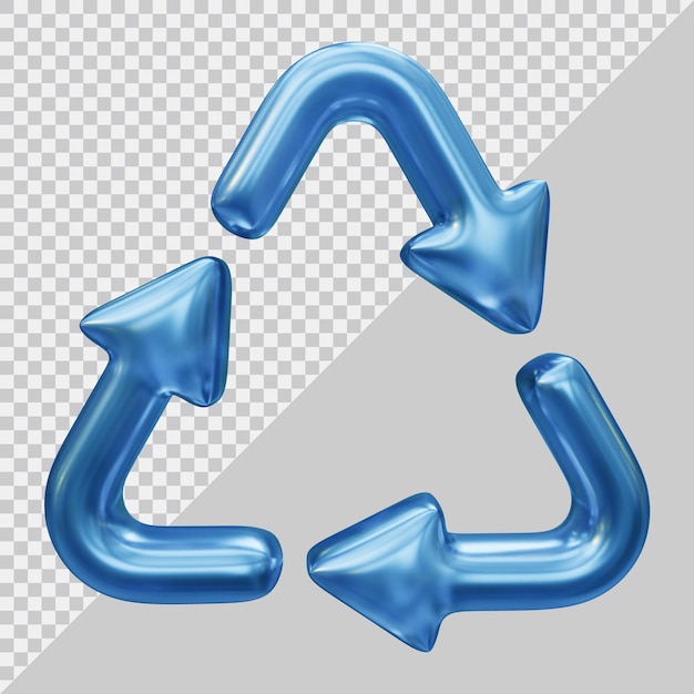 Recycle icon symbol or circular arrows in 3d render