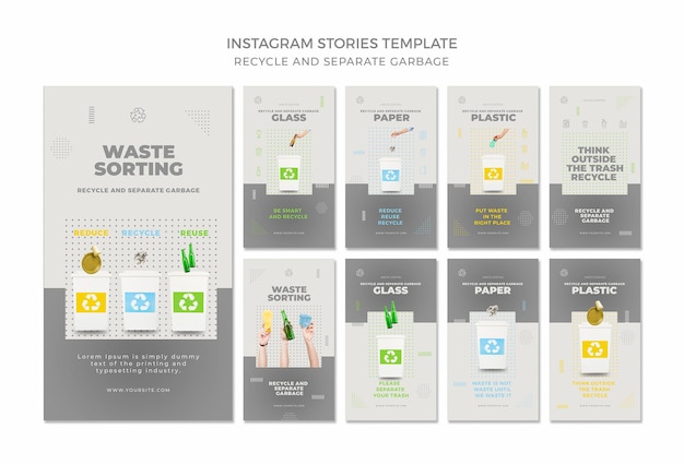 PSD recycler les histoires instagram de concept