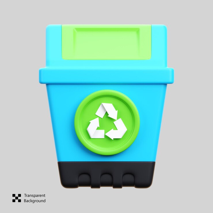 PSD recycling bin 3d icon