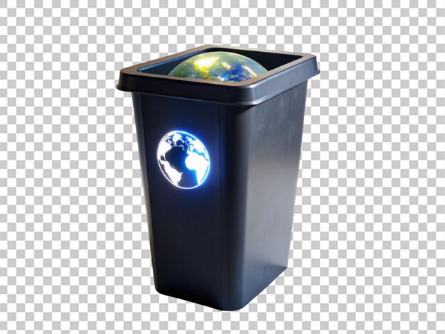 PSD recycling bin earth hour auf durchsichtigem hintergrund