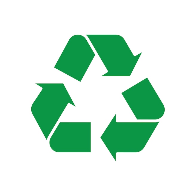 Recycling-Symbol grünes Dreieck Pfeile isoliert PNG