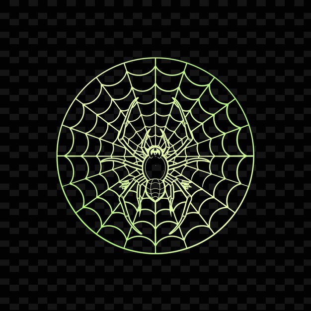 PSD red de araña en un fondo negro vector libre