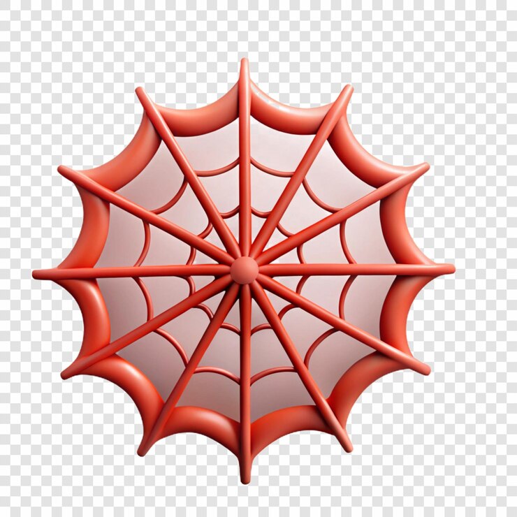 PSD una red de araña con una red de araña en un fondo transparente