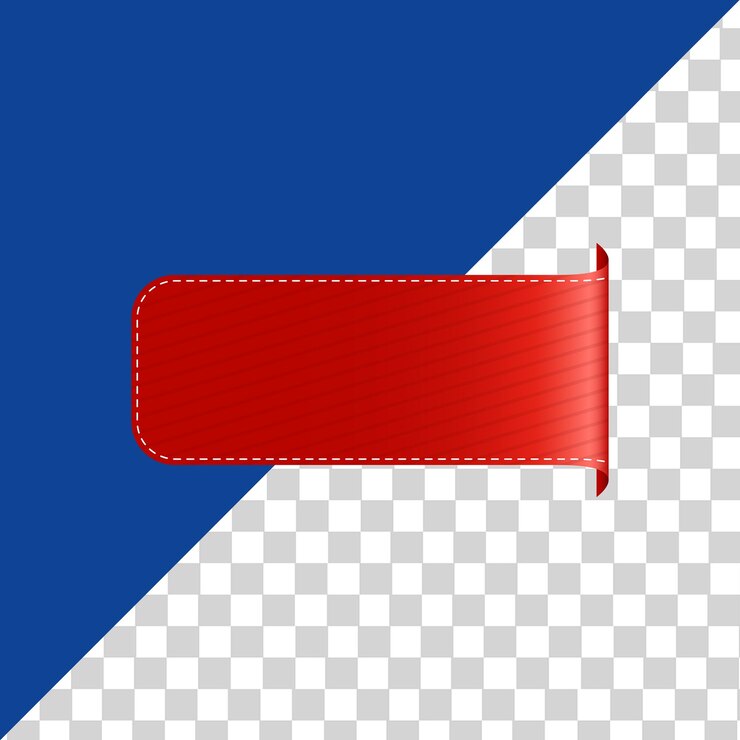 PSD red banner clipart design illustration png