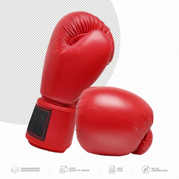 Red boxing gloves On Transparent Background PSD