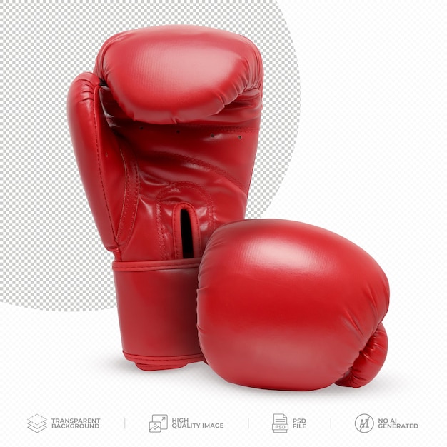 Red boxing gloves On Transparent Background PSD