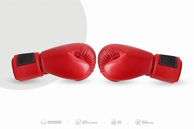red boxing gloves On Transparent Background PSD