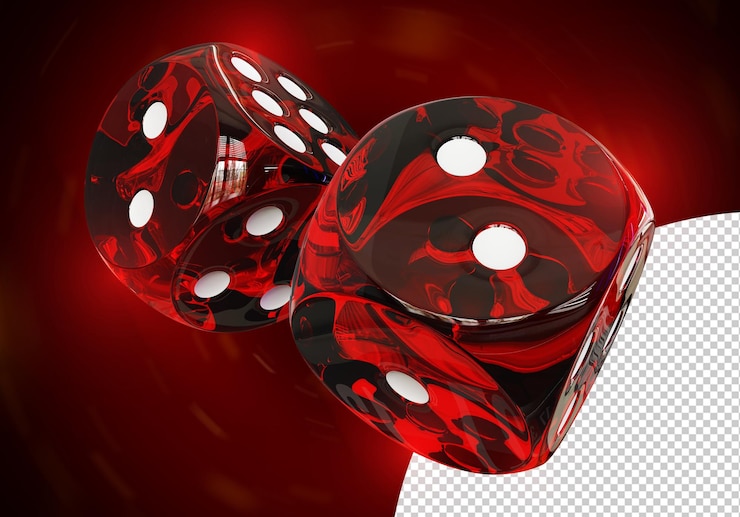 Red Dice para Casino 3D renderização
