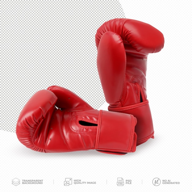 Red fighting gloves On Transparent Background PSD