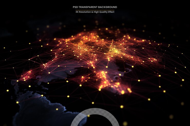 PSD red global para el intercambio de datos sobre el planeta tierra elementos de esta imagen proporcionados por la nasa