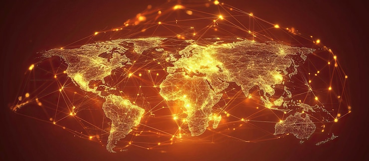 PSD red global un mapa digital del mundo