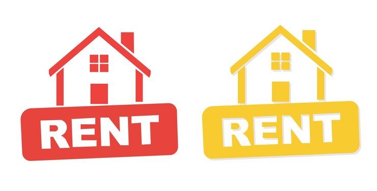 PSD red amp gold house icon vector real estate rent sign para listagens de propriedade anúncios amp realtor branding