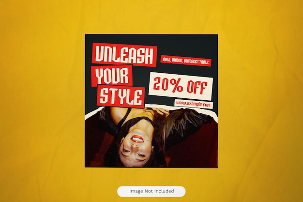 Red Grunge Fashion libera seu estilo em mídia social