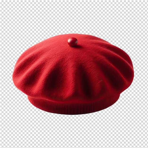 PSD a red hat with a round lid on it