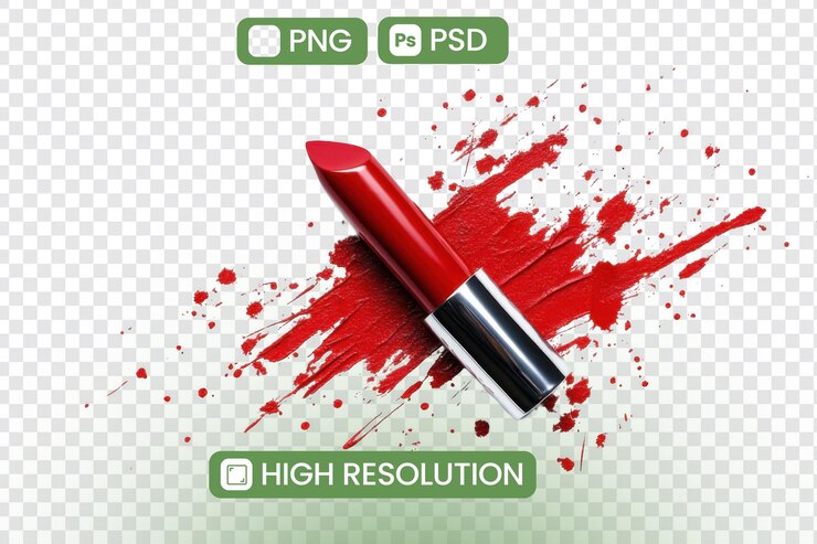 PSD red lipstick splashes highresolution png y archivos psd perfectos para proyectos de diseño gráfico texturas y expresiones artísticas descargar ahora