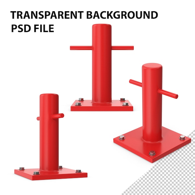 Red mooring bollard png