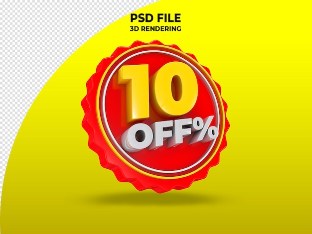 PSD red oferta especial 3d render