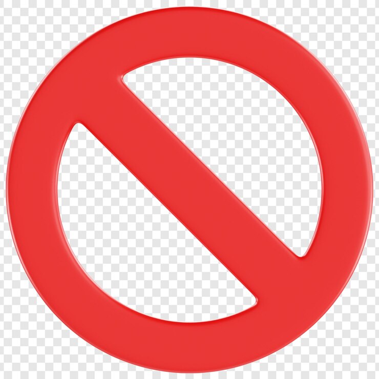PSD red prohibitory sign