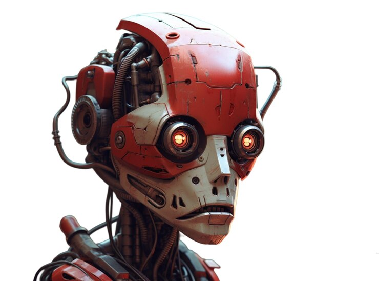 PSD red robotic head