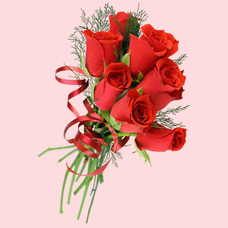 PSD red rose bouquet