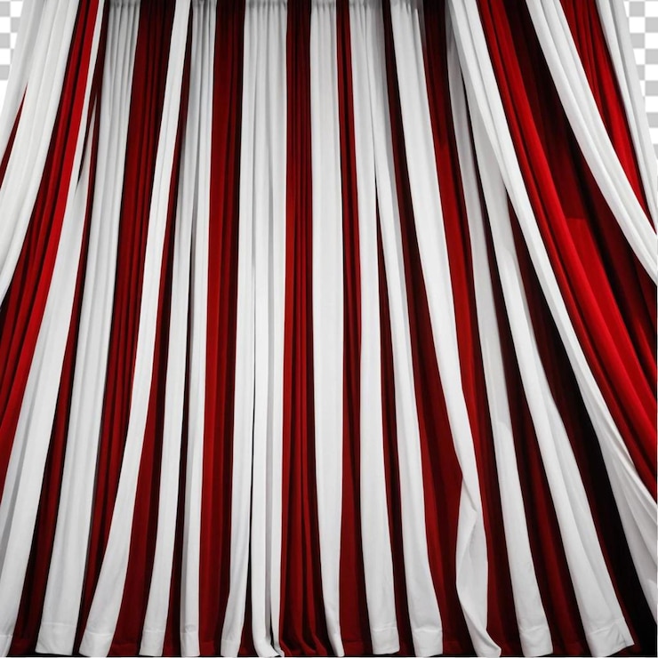 PSD red stage curtain for theater opera scene drape