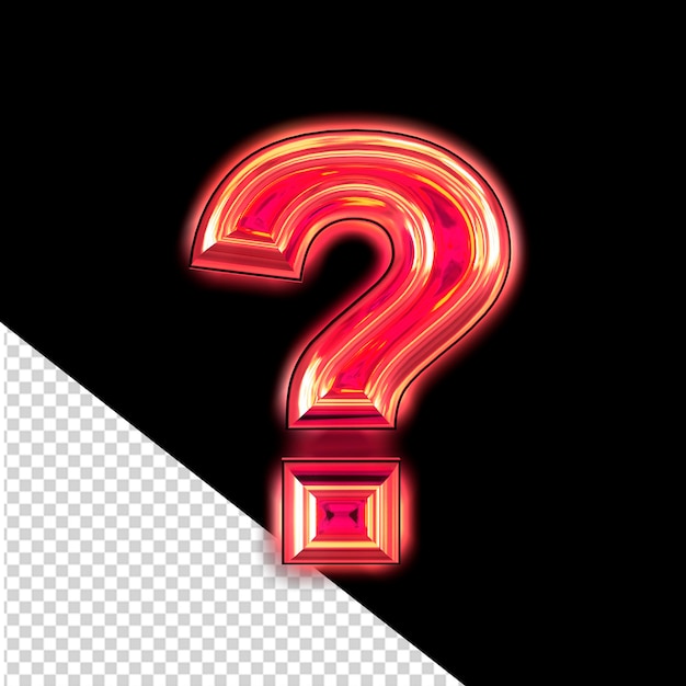 Red symbol with glow