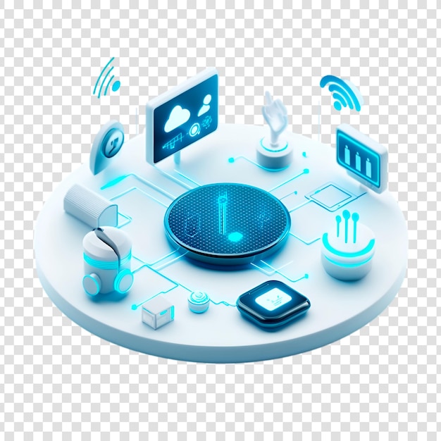 Red de tecnología de hogar inteligente futurista Dispositivos conectados sin problemas