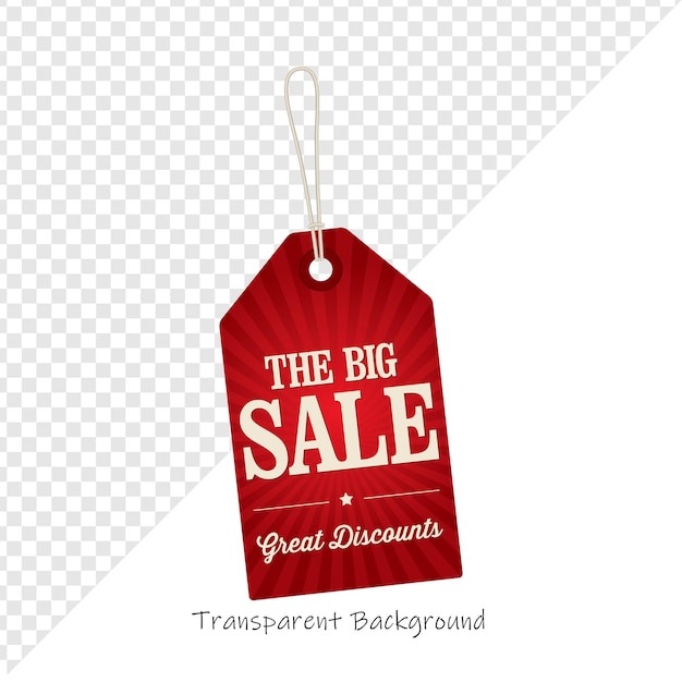 Red Vintage Tag de Venda com Grandes Descontos