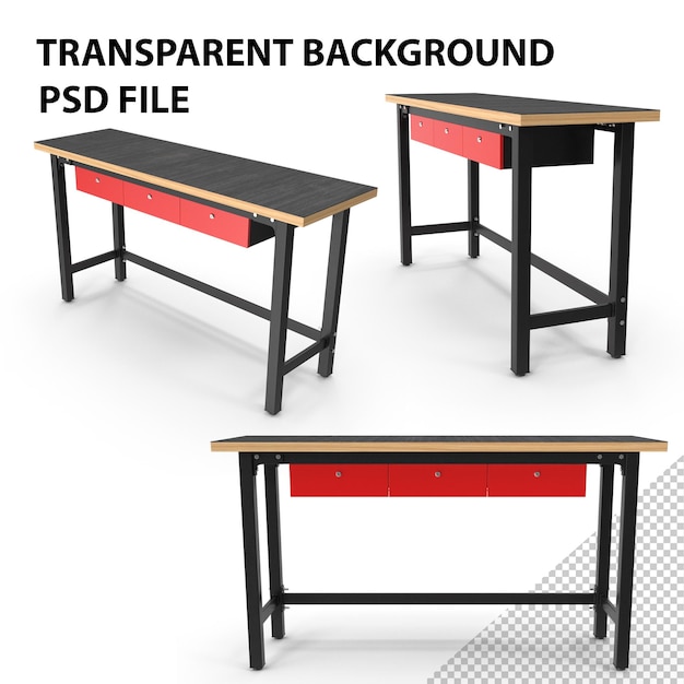 red wood work garage bench png