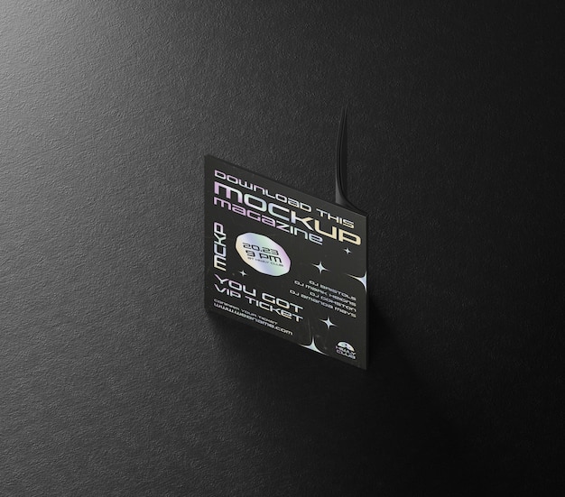 Redaktionelles Element-Mock-up-Design mit holografischem Effekt