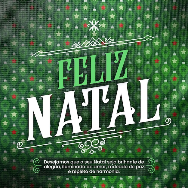 PSD redes sociais alimentam cartão de feliz natal para inserir sua mensagem