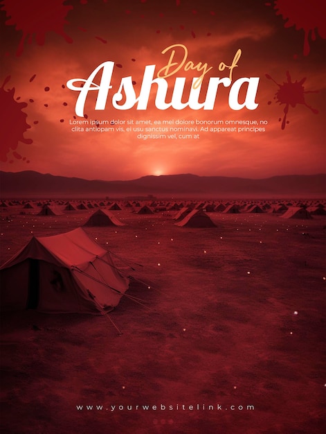 Redes sociais de muharram ashura publicam red camping no deserto