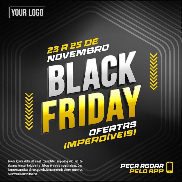 Redes sociais feed black friday ofertas imperdíveis!