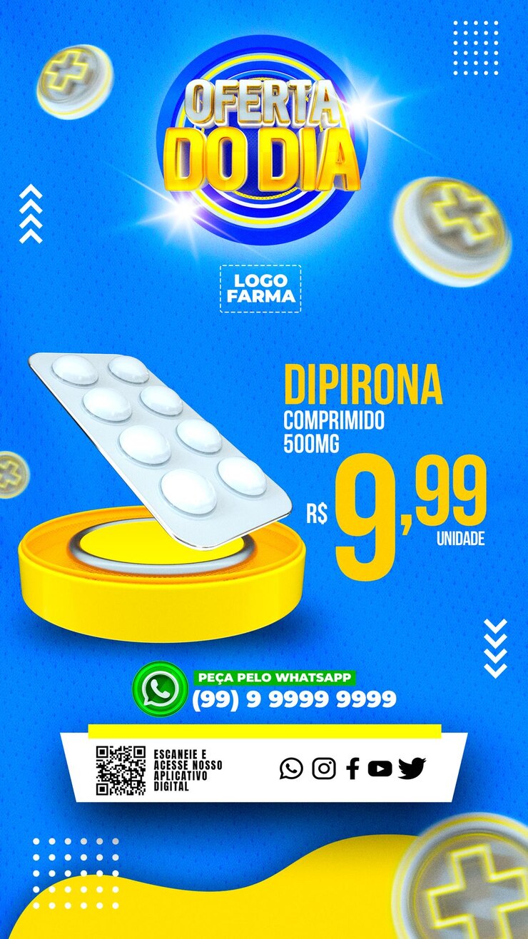 PSD redes sociais oferta do dia farmacia entrega de produtos farmacêuticos