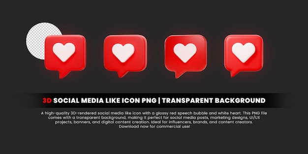 Las redes sociales en 3D como íconos