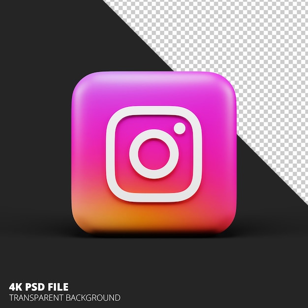 Redes sociales 3d icono instagram