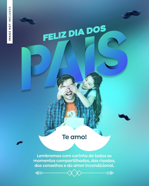 PSD redes sociales a4 feliz día del padre te amo