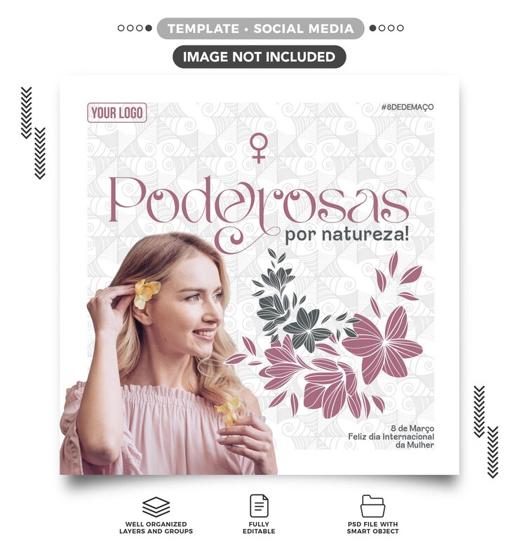 PSD las redes sociales alimentan feliz día de la mujer son poderosas