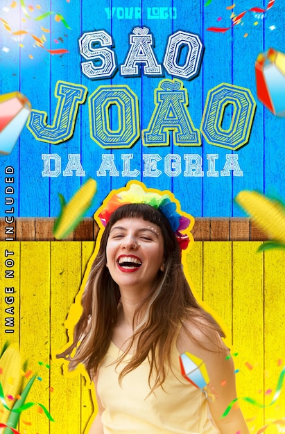 PSD las redes sociales festa junina en brasil sao joao plantilla