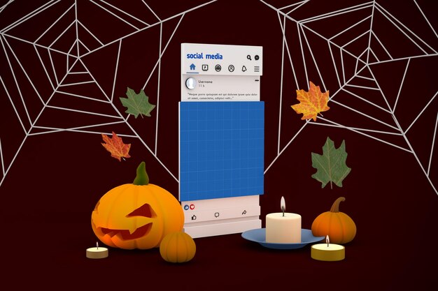 PSD redes sociales de halloween