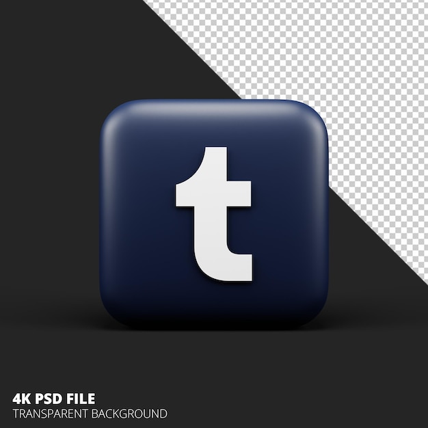 Redes sociales icono 3d tumblr