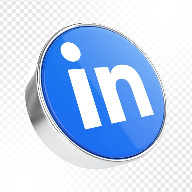 Redes sociales linkedin 3d nuevo estilo de diseño