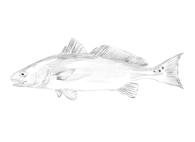 Redfish-skizze-illustration