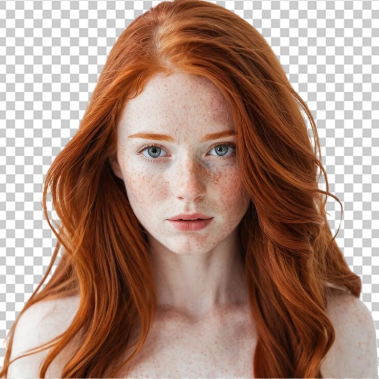 PSD une redhead époustouflante